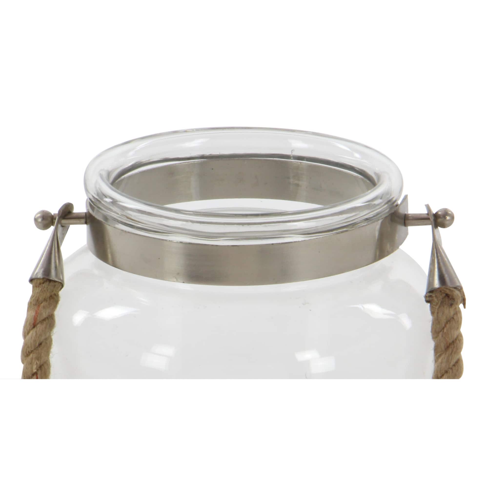 10'' Clear Glass Coastal Candle Lantern